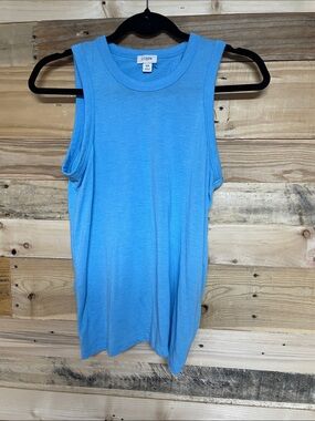 J. Crew size XS Blue Sleeveless High Neck Soft Tank Top with Tie Back Closure